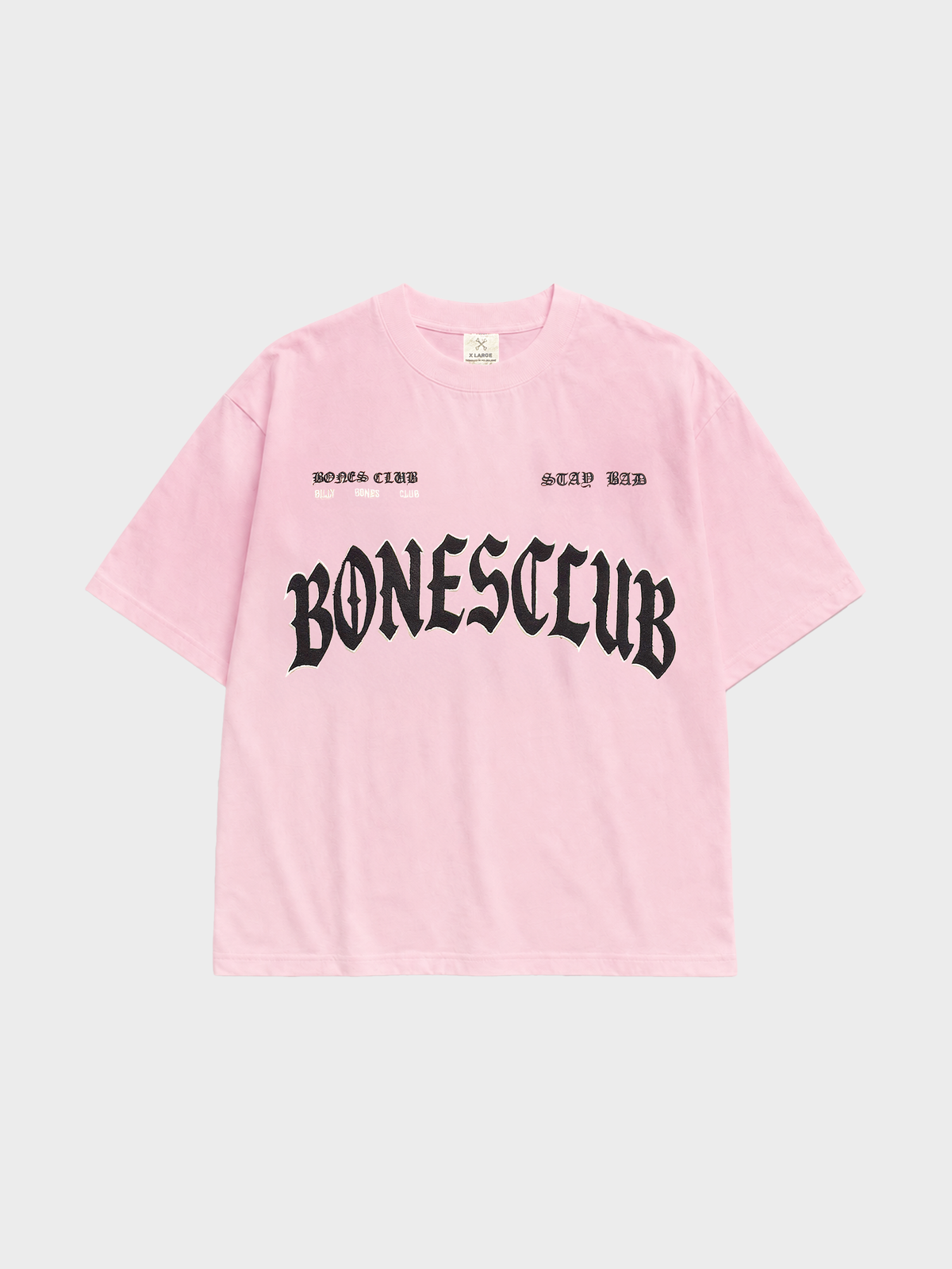 Bones Club Tee - Pink/Black