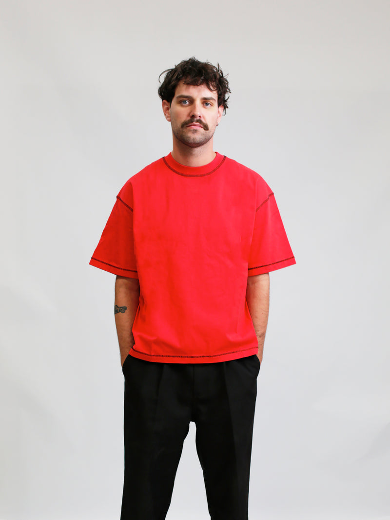 Epoch Blank Tee - Contrast Red