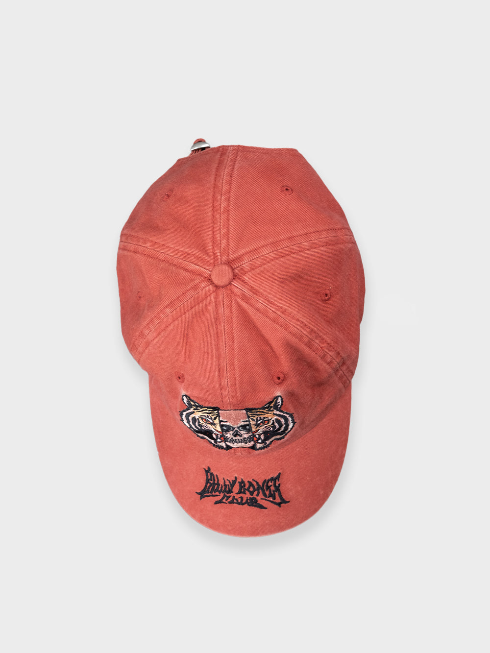 Skull Flash Dad Cap - Sun Faded Red