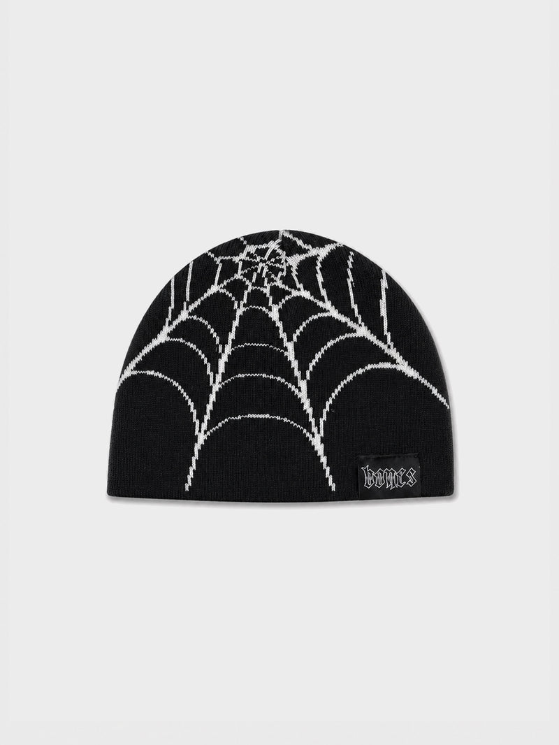 Checker Web Reversible Beanie - Black/White