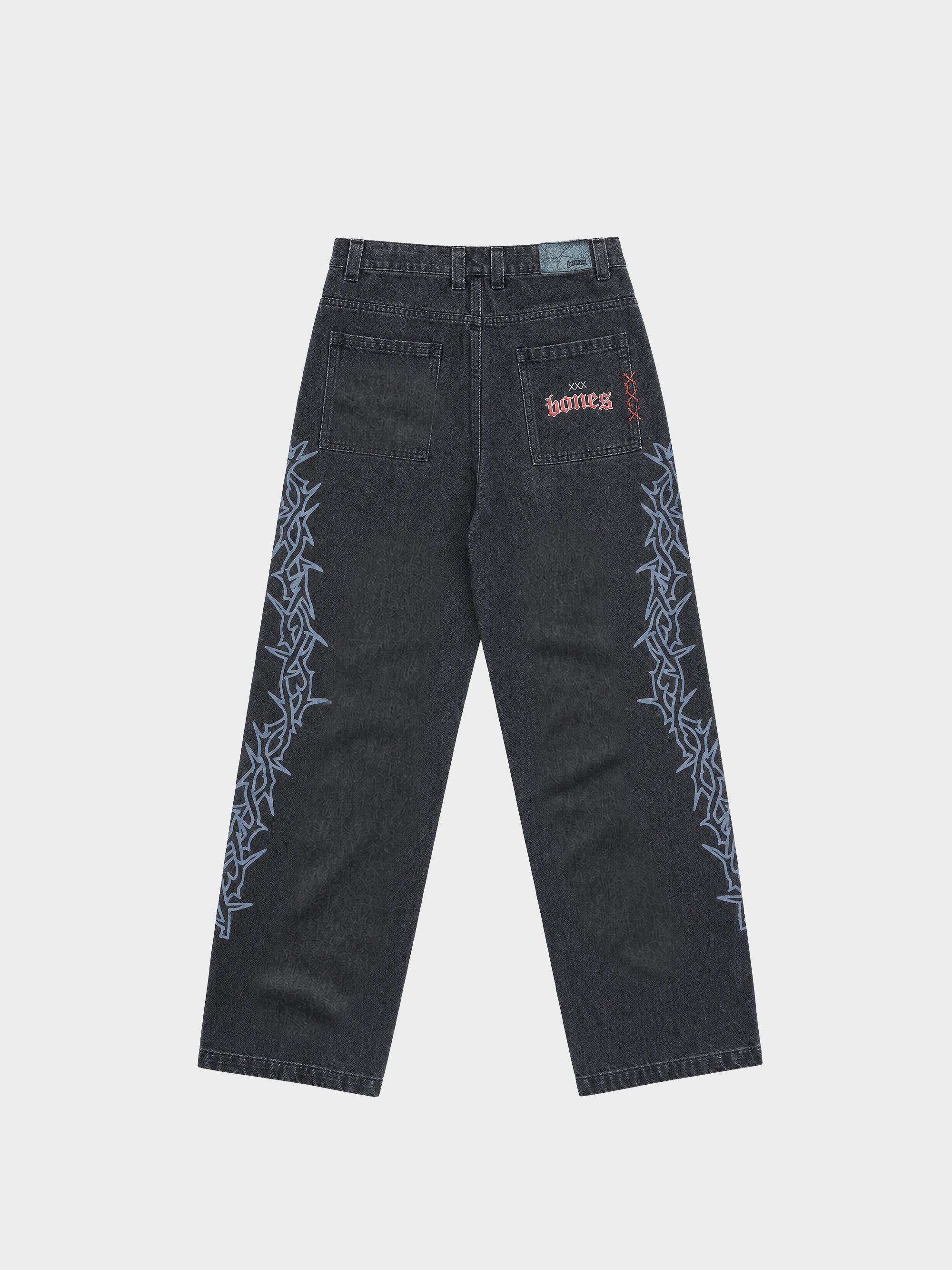 Barb Denim Jeans Straight - Washed Black