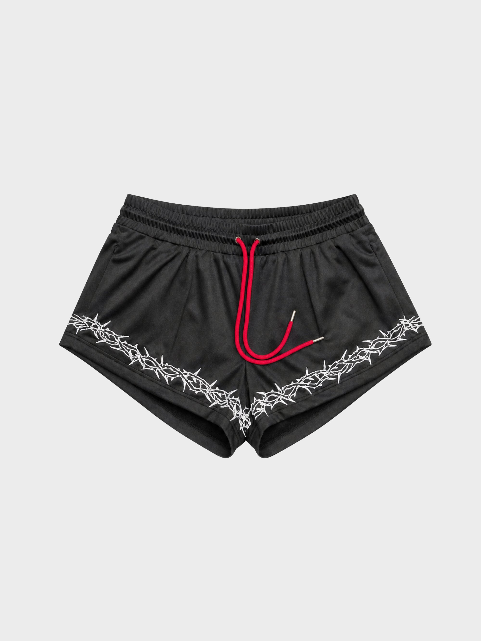 Thorned Booty Shorts - Washed Black
