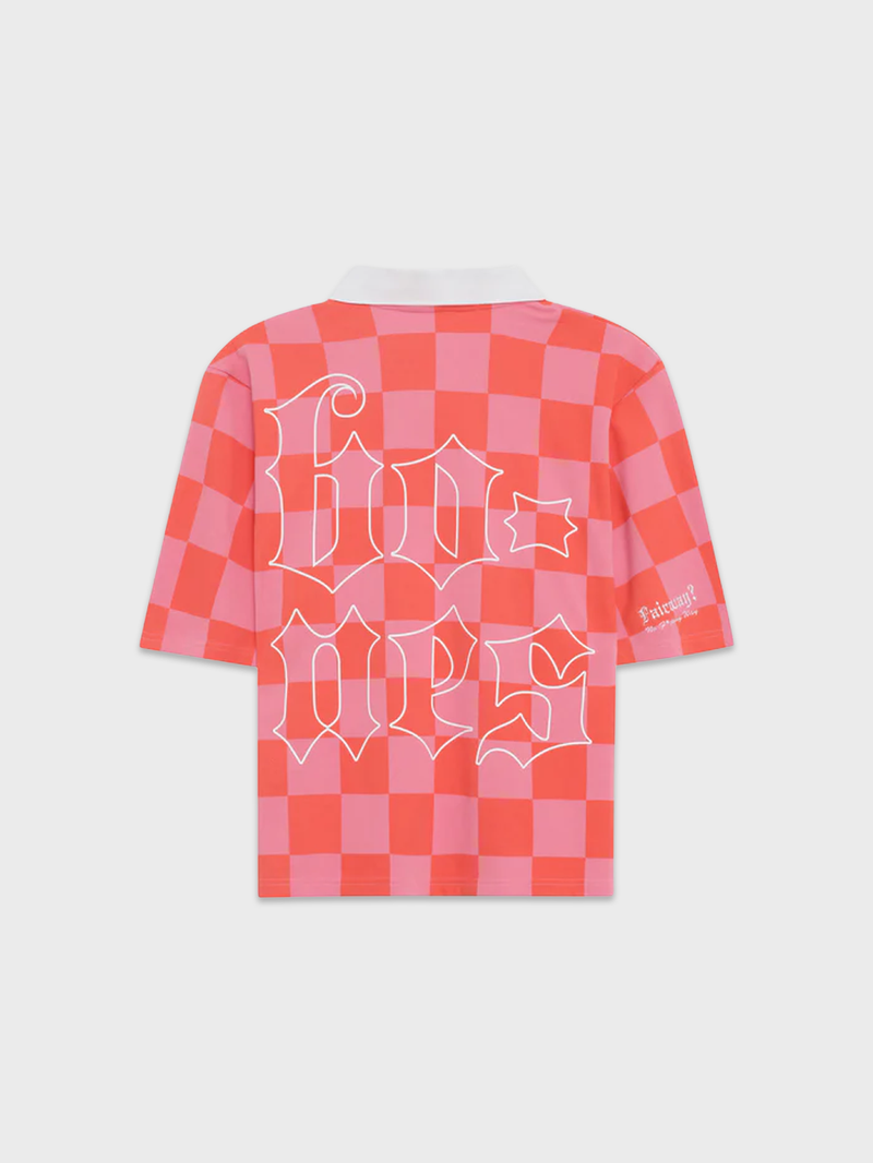 Fairway Check Polo - Red/Pink
