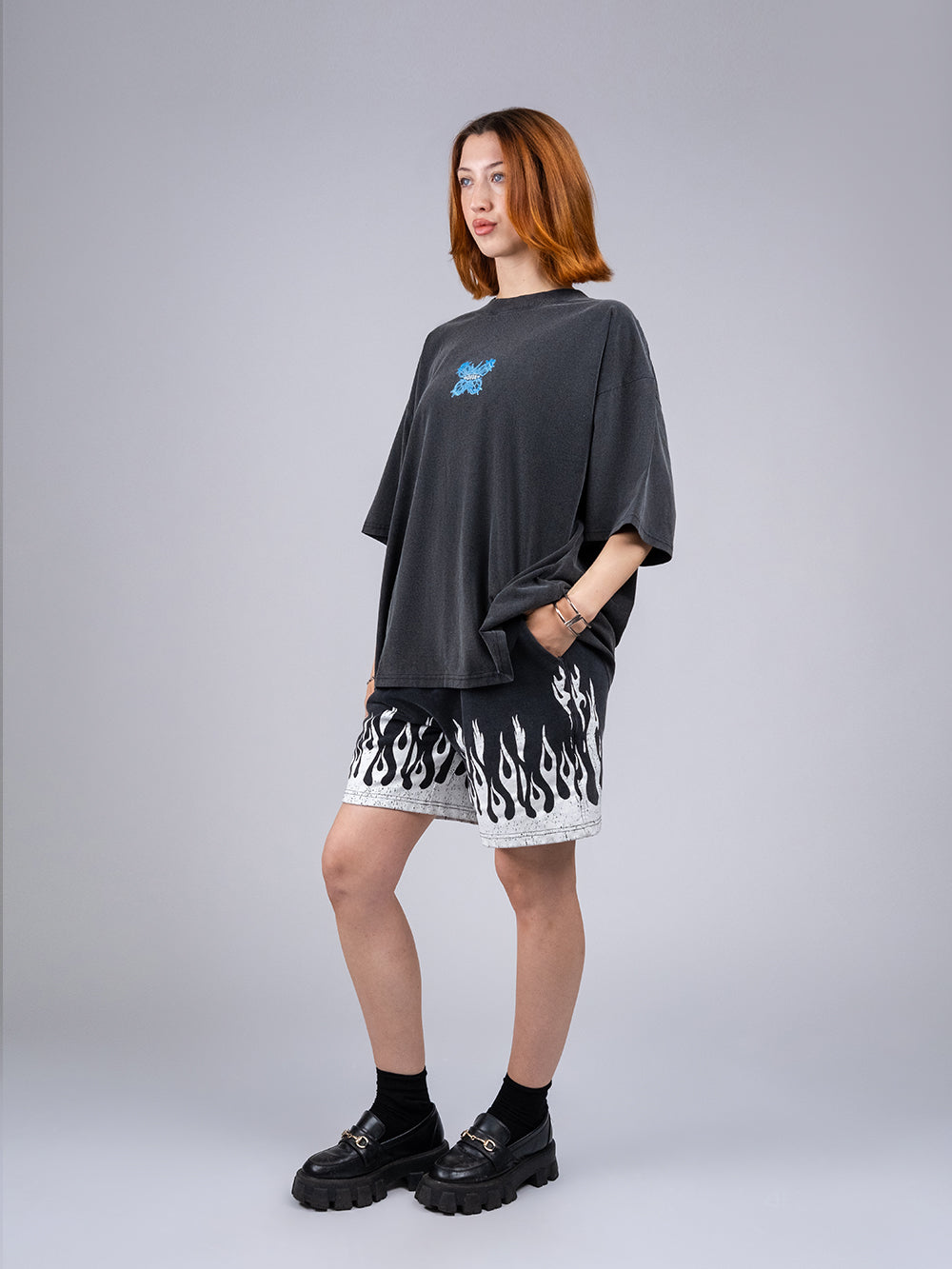 Chrome Wings Tee - Washed Black