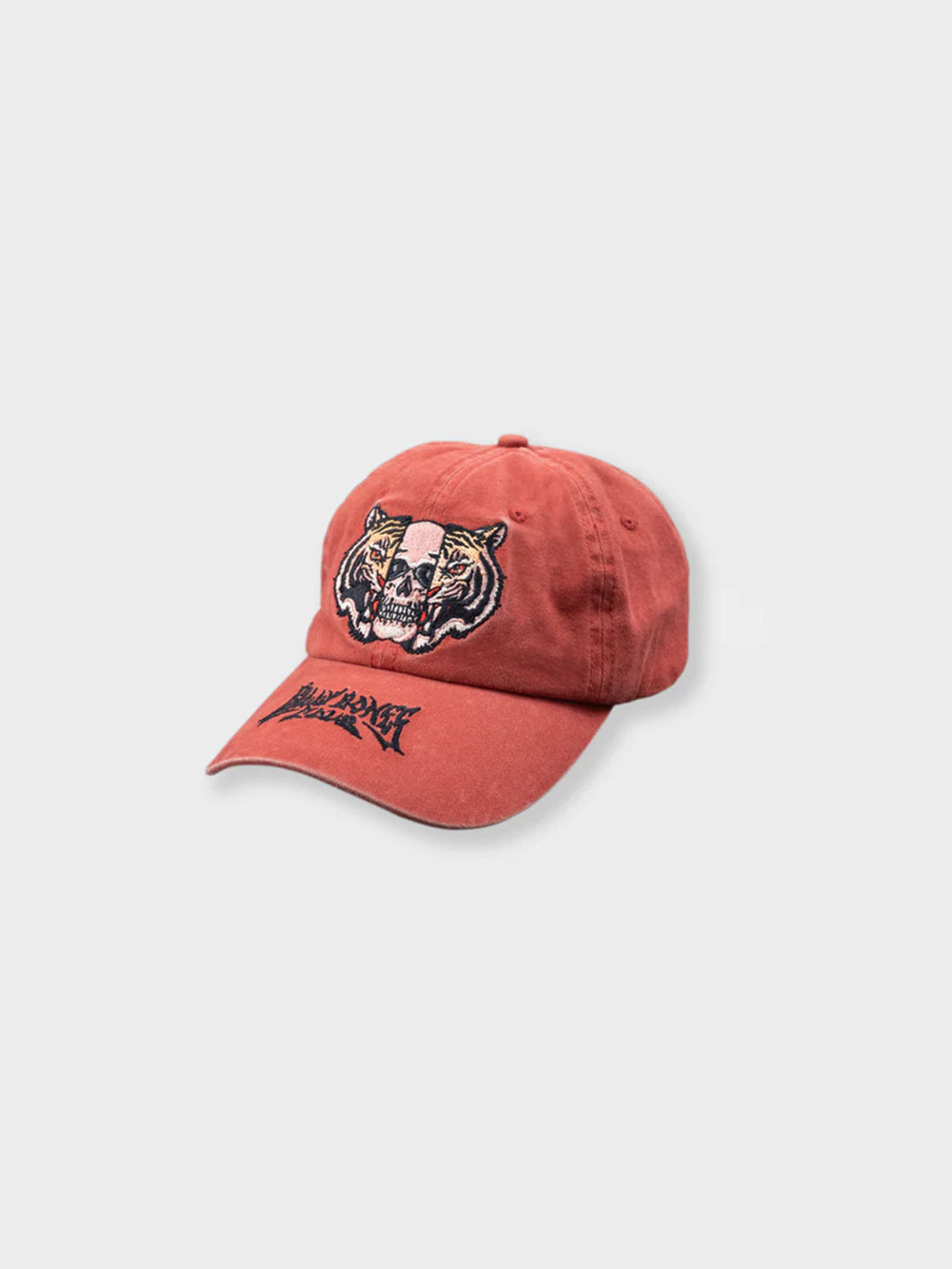 Skull Flash Dad Cap - Sun Faded Red