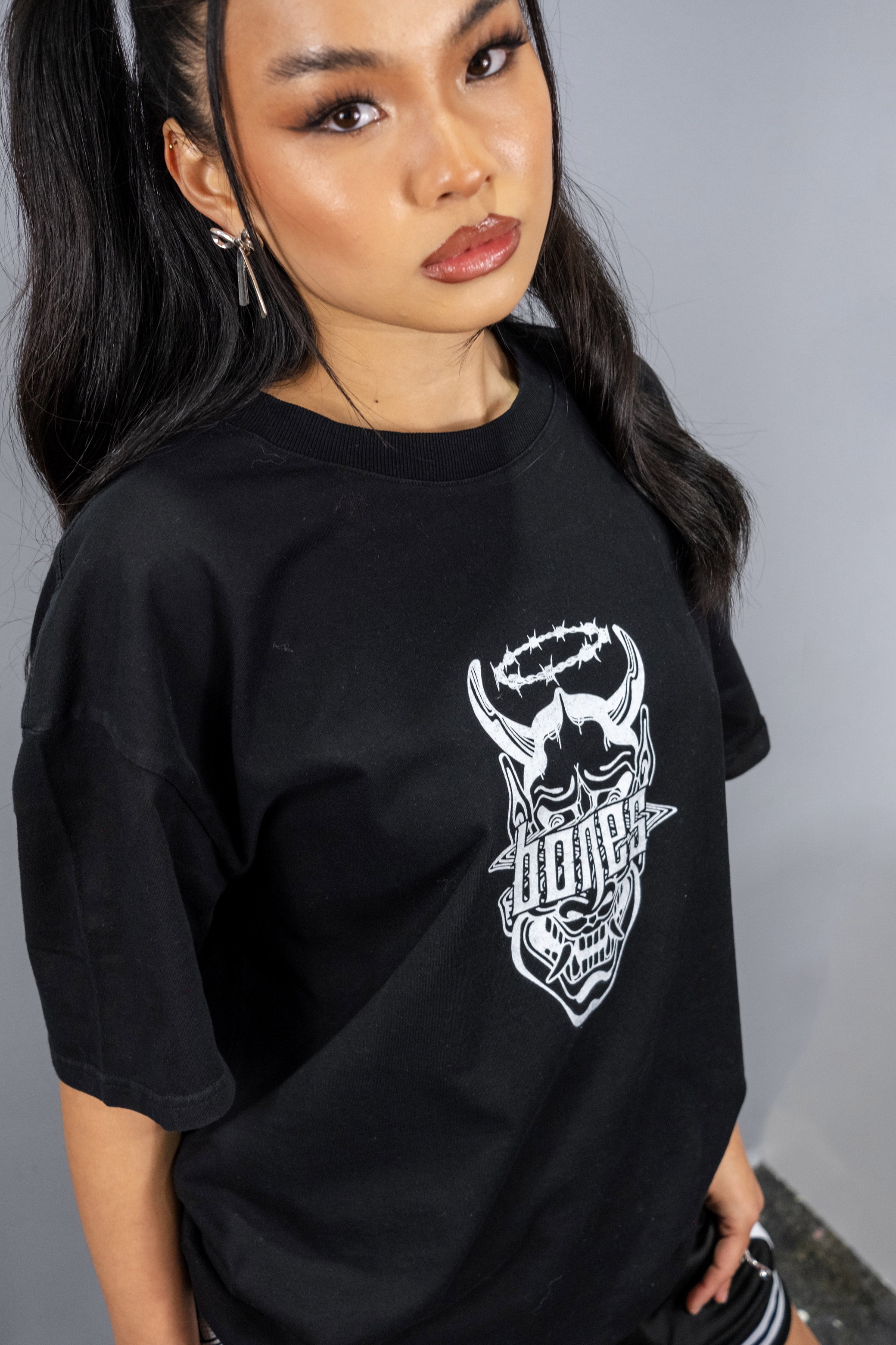 Evil Oni Tee - Vintage Black